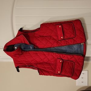 Crown & Ivy Red Vest sz XL Never Worn